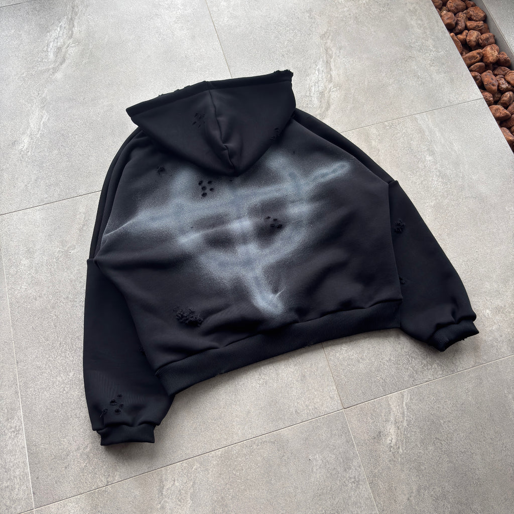 Distressed hoodie