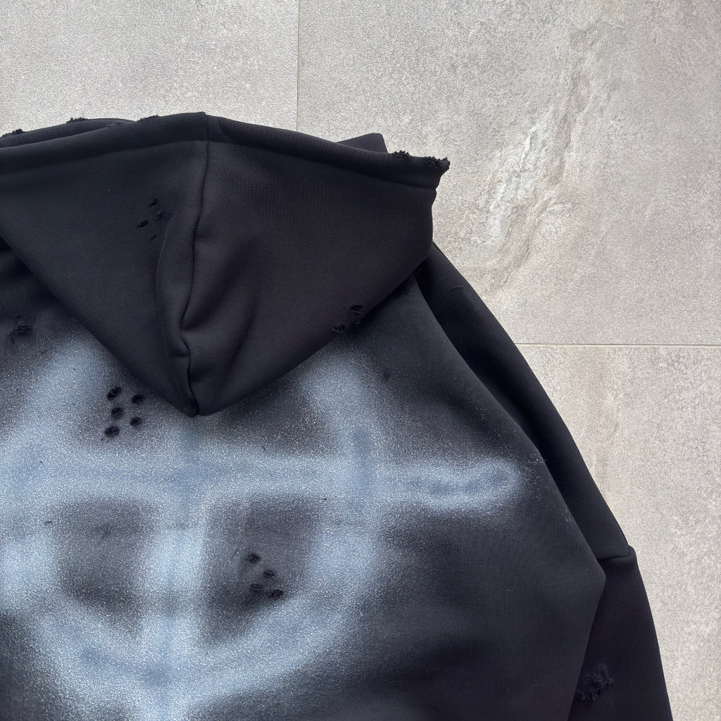 Distressed hoodie