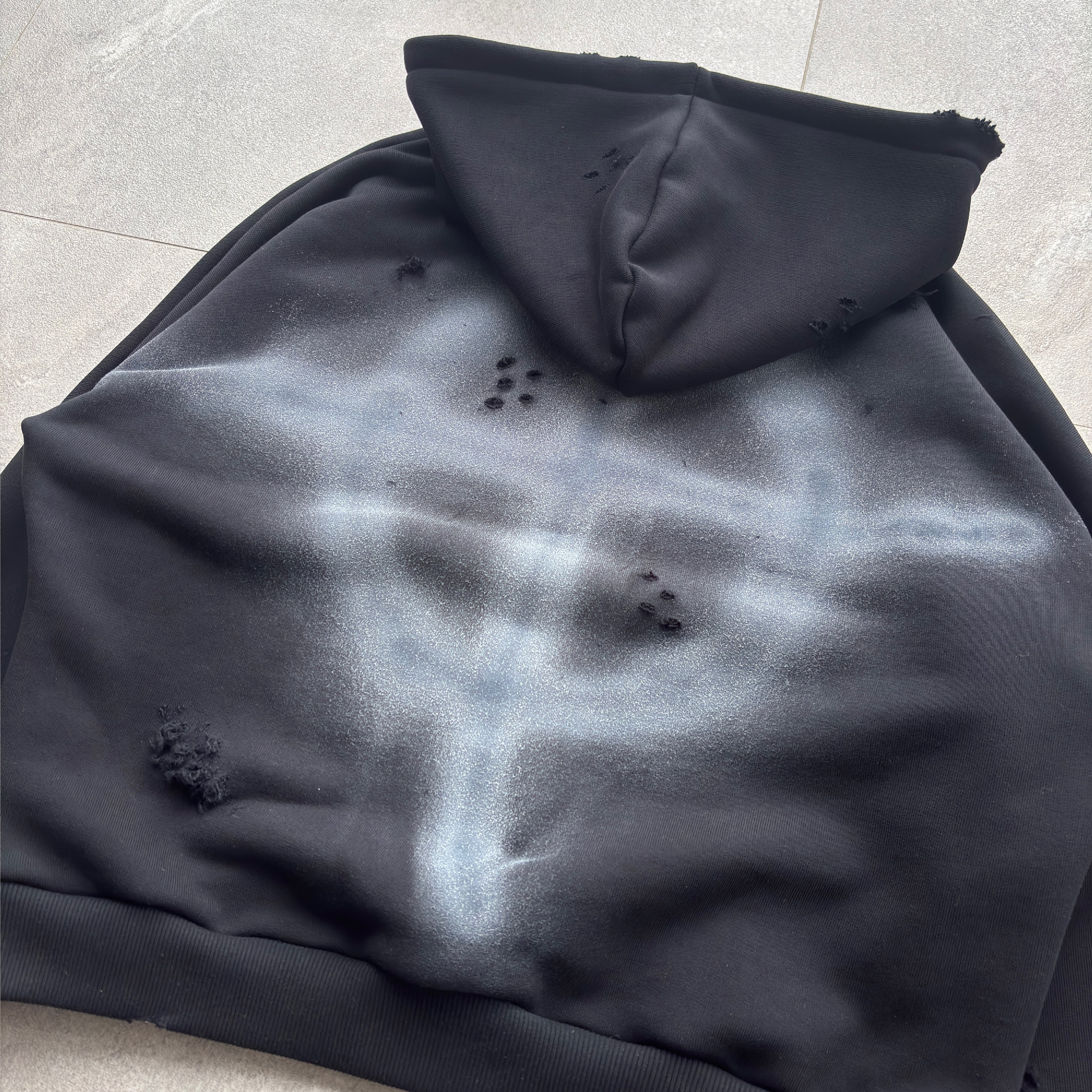 Distressed hoodie