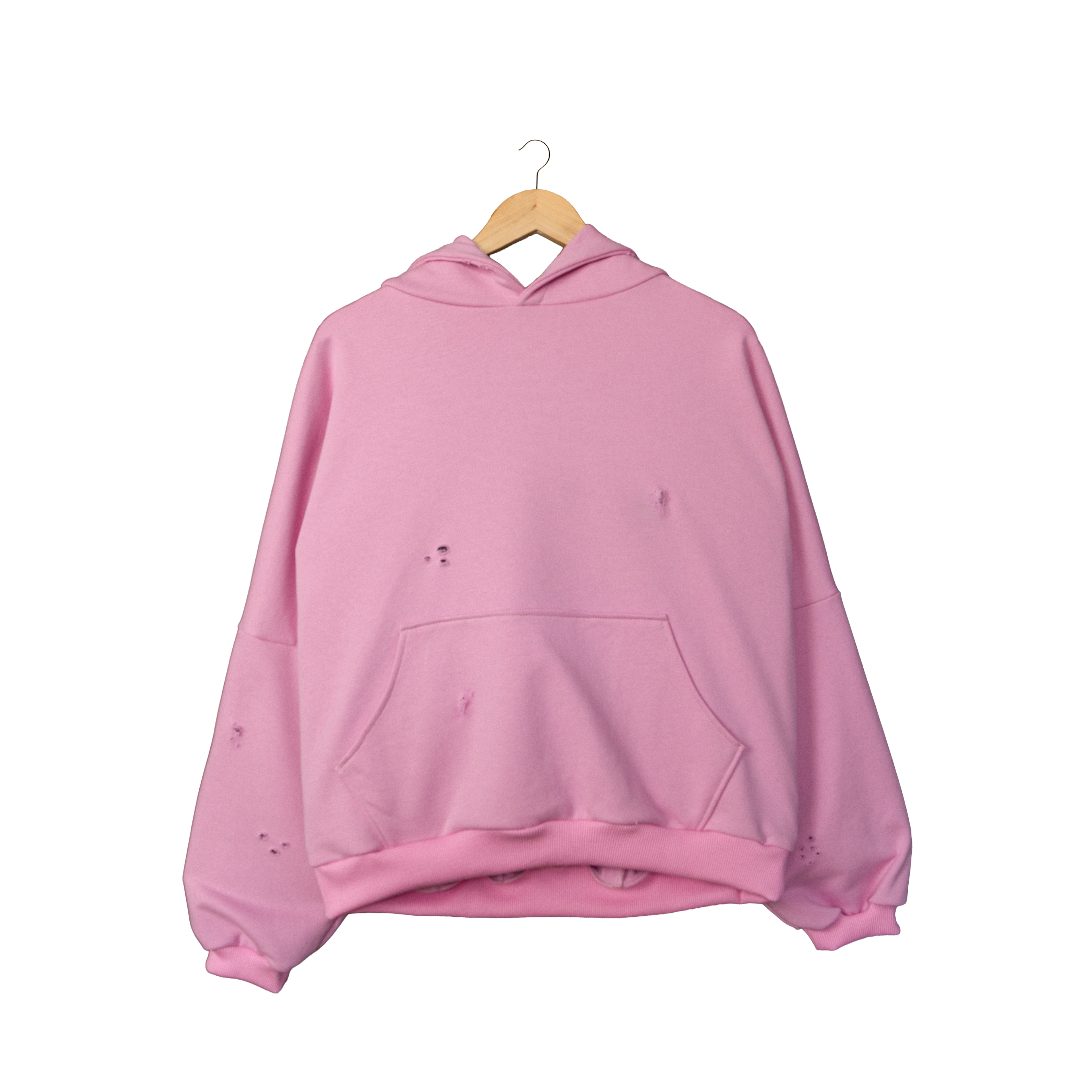Glossy Distressed Hoodie