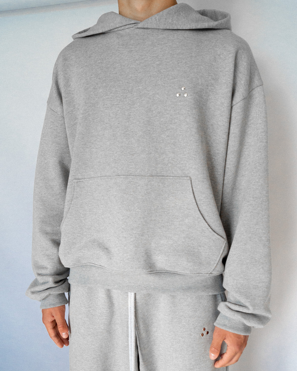 Stars Hoodie Grey