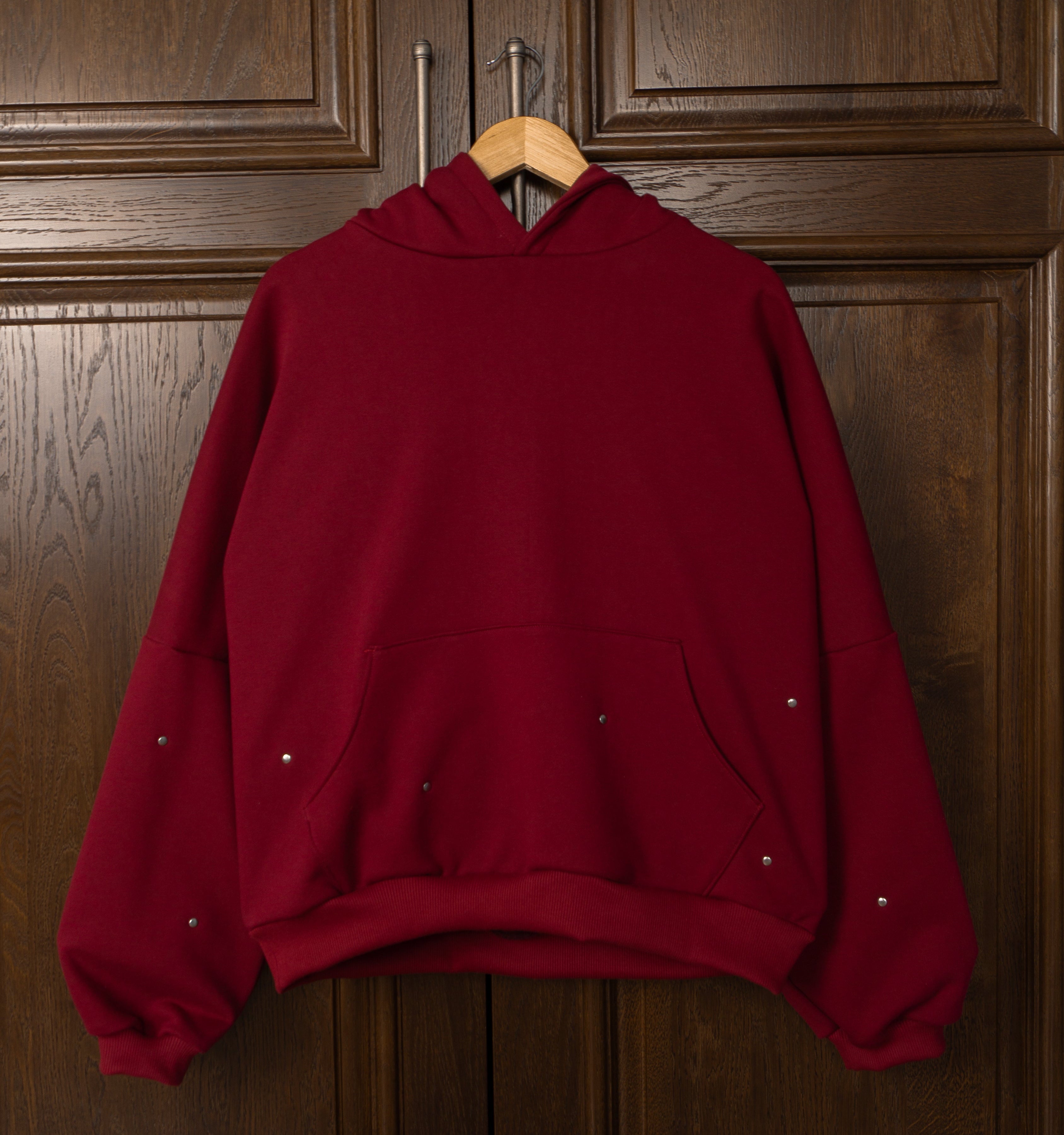 Glossy Maroon Hoodie 1of1