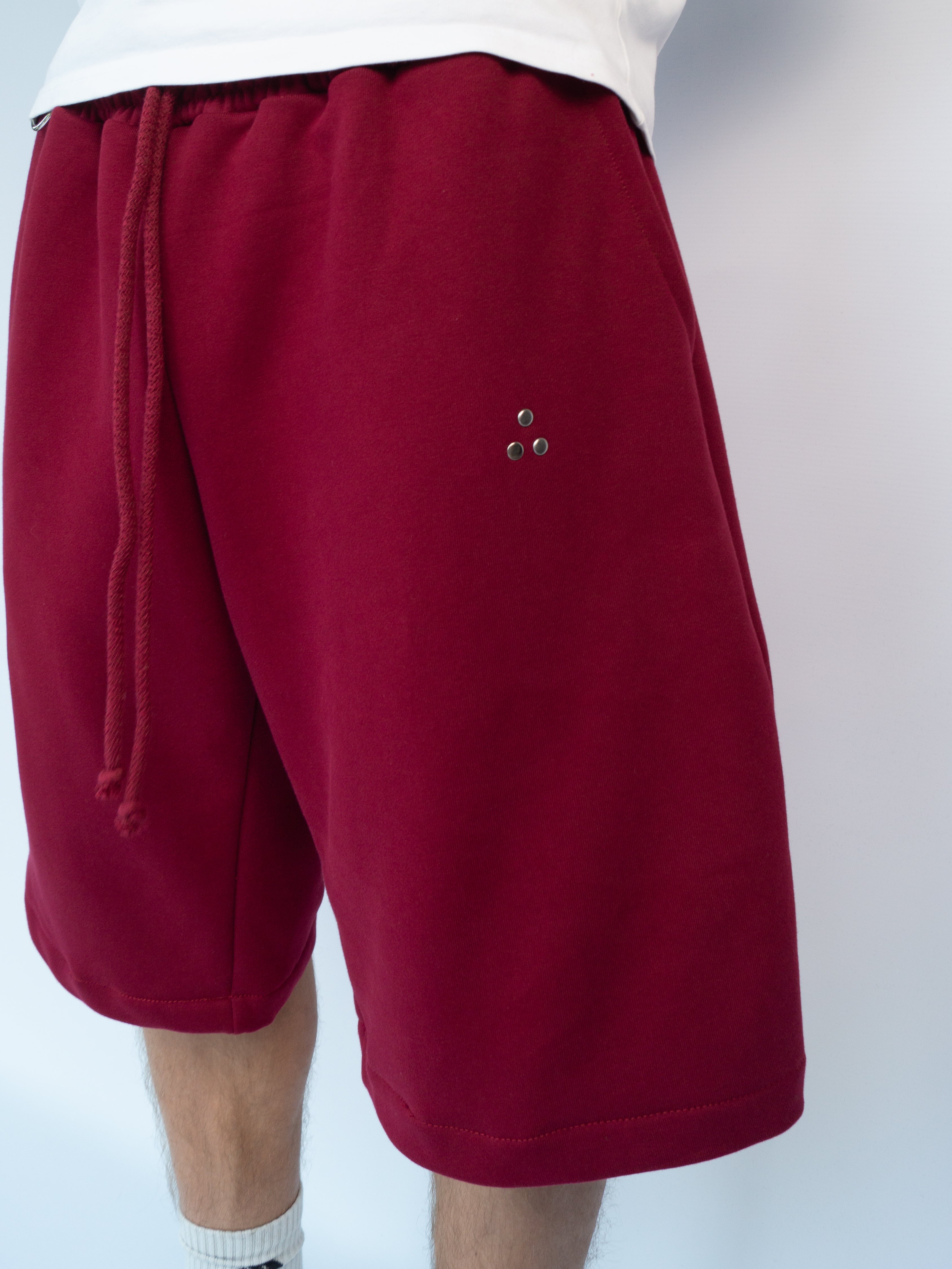 Stars Sweatshorts Burgundy
