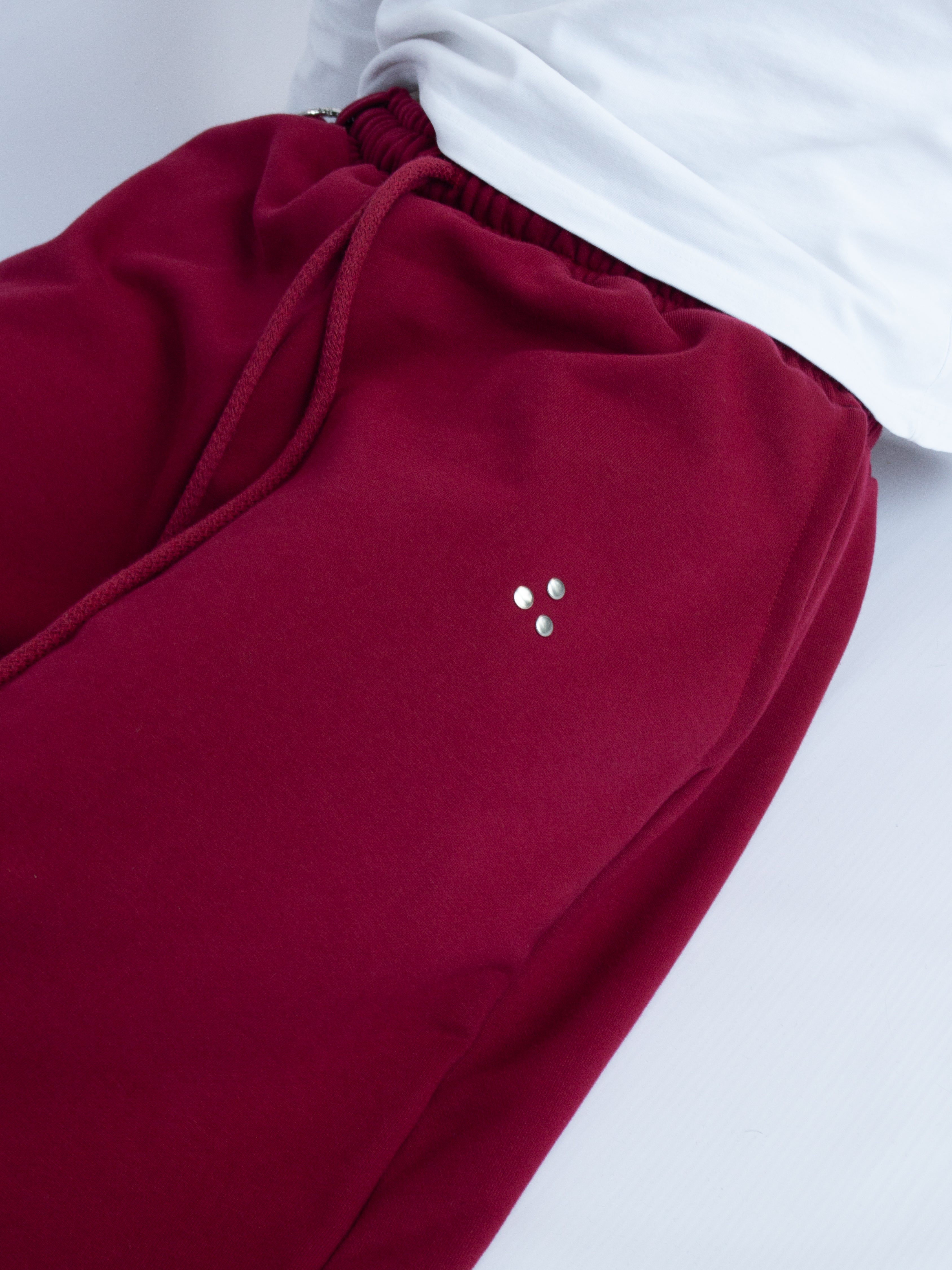 Stars Sweatshorts Burgundy